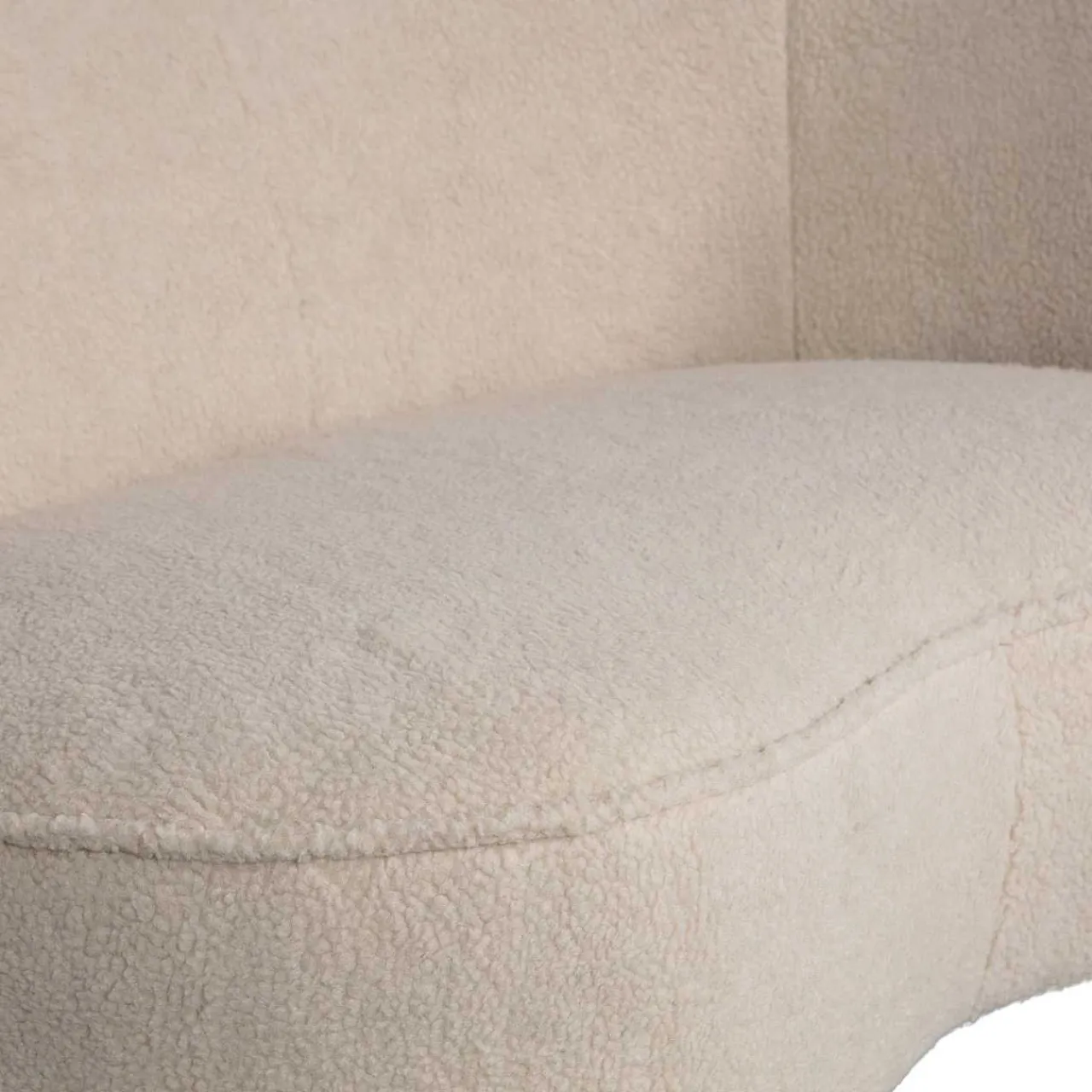 mutoni living Loungesessel Sara Links Teddy Offwhite> Loungesessel