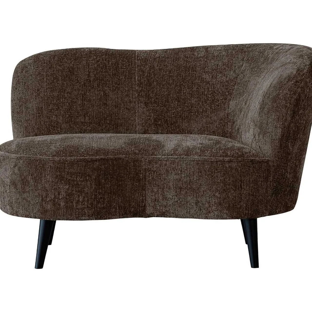 mutoni living Loungesessel Sara Rechts Chunky Velvet Graubraun> Loungesessel