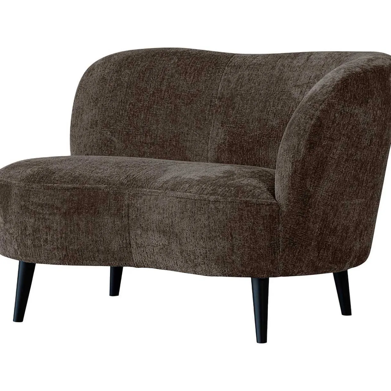 mutoni living Loungesessel Sara Rechts Chunky Velvet Graubraun> Loungesessel