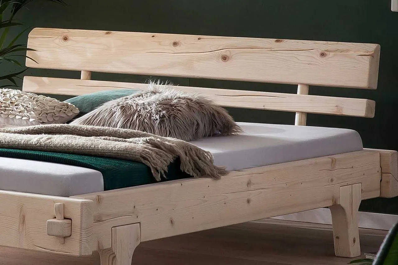 mutoni casual Massivholz Balkenbett Fichte Iv 160X200> Betten