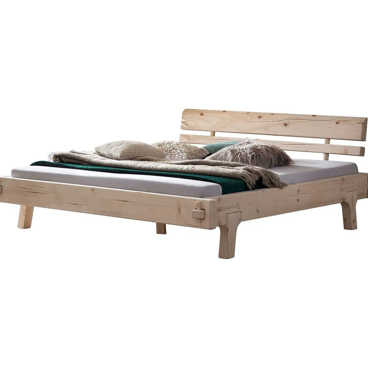 mutoni casual Massivholz Balkenbett Fichte Iv 160X200> Betten