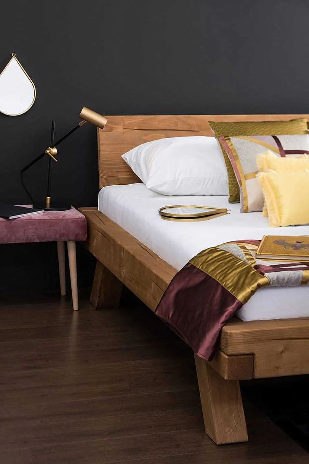 mutoni casual Massivholz Balkenbett Fichte Iii 160X200Cm> Betten