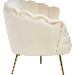 mutoni casual Muschelsofa Samt 3-Sitzer Beige><noscript><img width=
