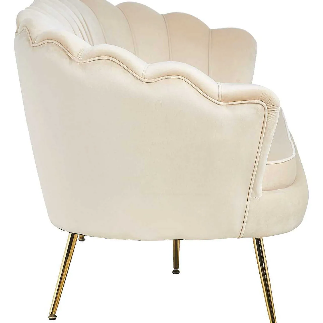 mutoni casual Muschelsofa Samt 3-Sitzer Beige> Stoffsofas