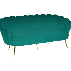 mutoni casual Muschelsofa Samt 3-Sitzer Grun> Stoffsofas