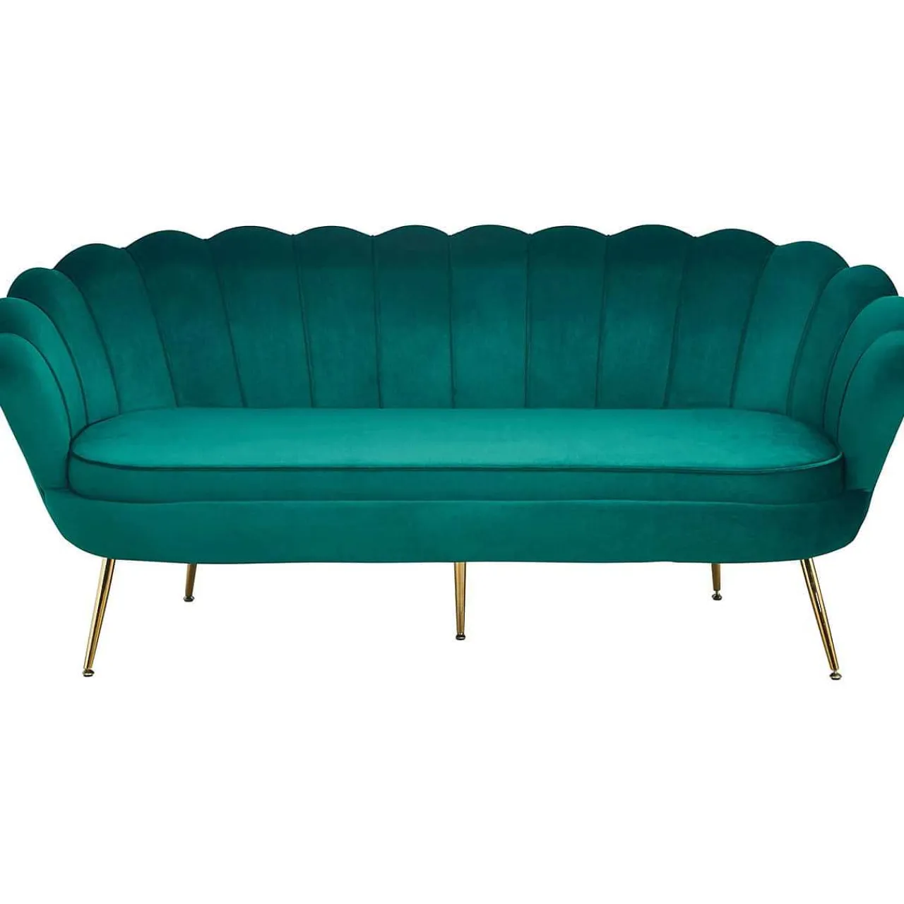 mutoni casual Muschelsofa Samt 3-Sitzer Grun> Stoffsofas