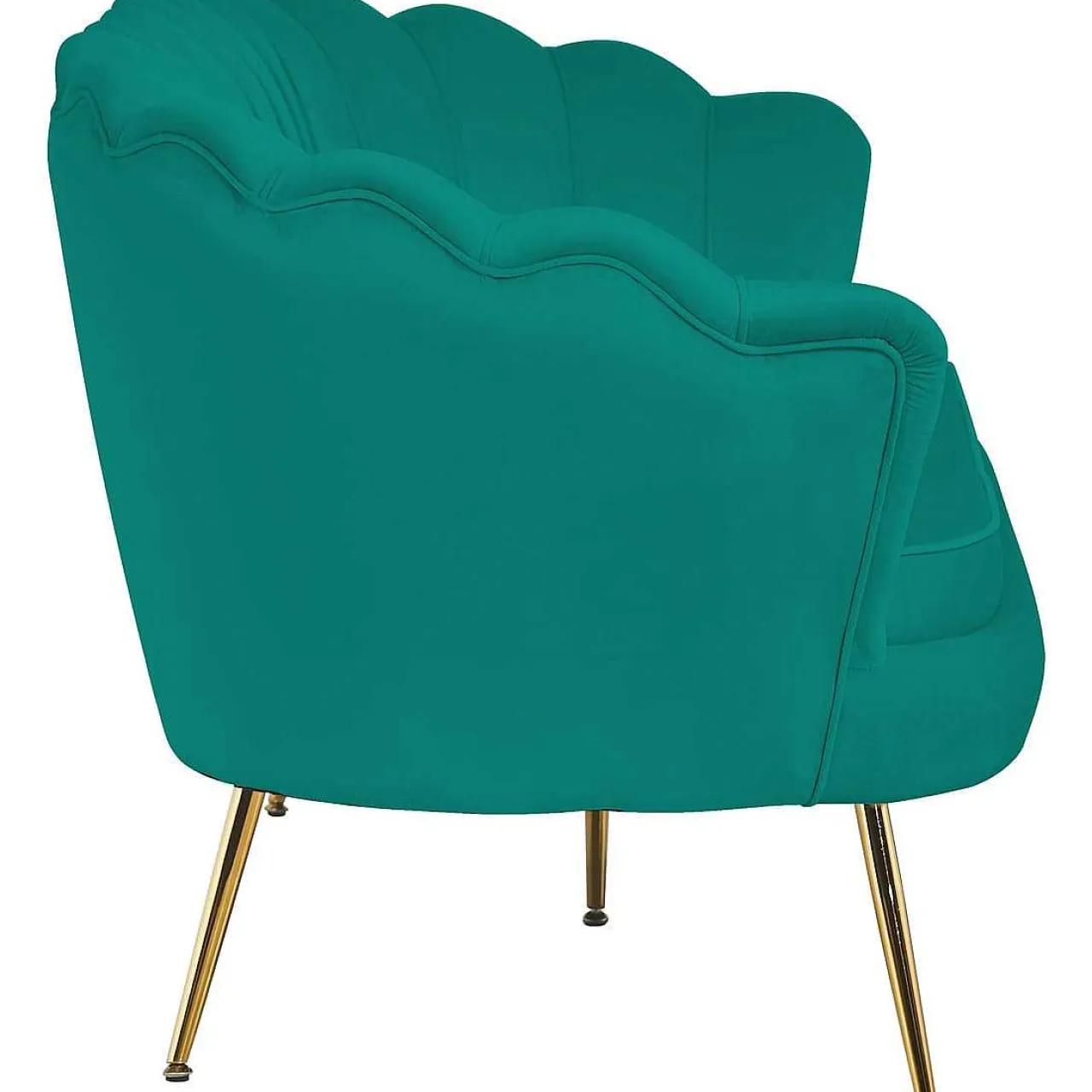 mutoni casual Muschelsofa Samt 3-Sitzer Grun> Stoffsofas