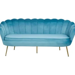 mutoni casual Muschelsofa 3-Sitzer Samt Hellblau> Stoffsofas