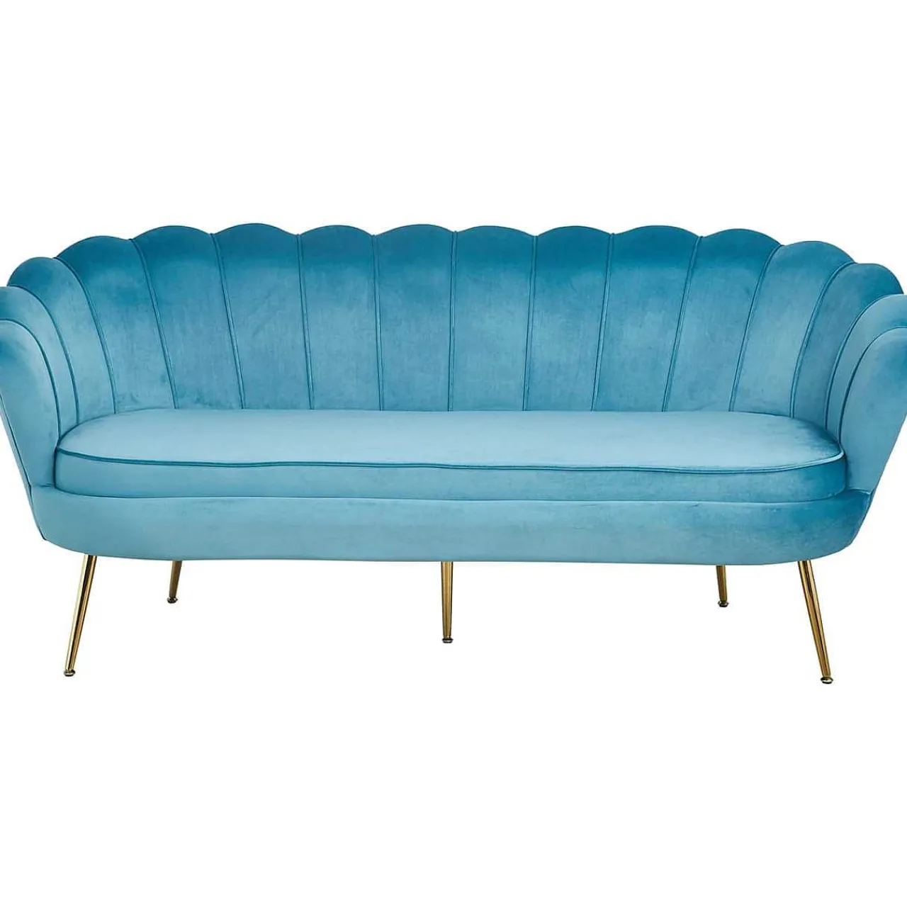 mutoni casual Muschelsofa 3-Sitzer Samt Hellblau> Stoffsofas
