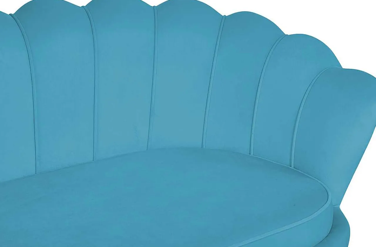 mutoni casual Muschelsofa 3-Sitzer Samt Hellblau> Stoffsofas