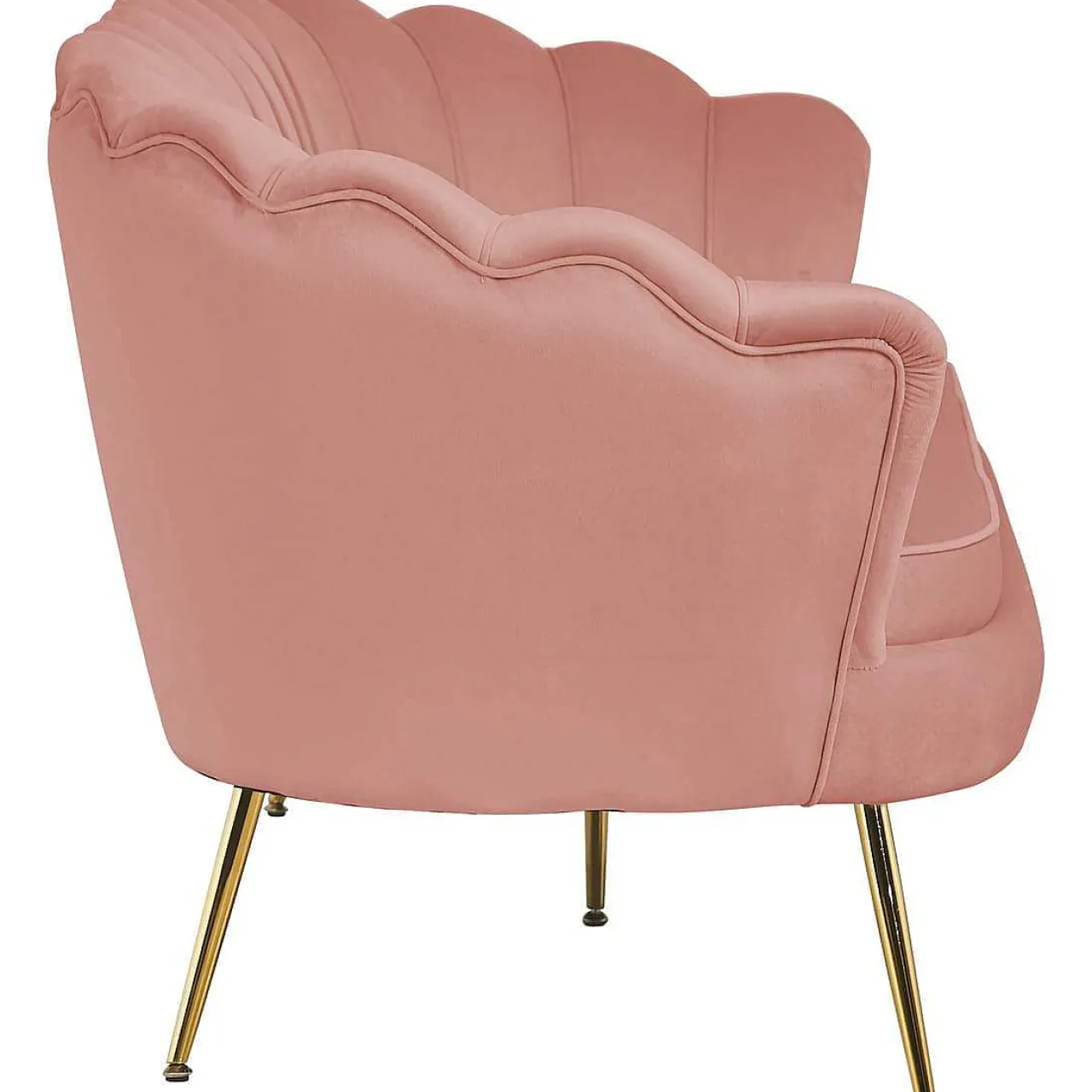 mutoni casual Muschelsofa 3-Sitzer Samt Rose> Stoffsofas