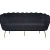 mutoni casual Muschelsofa 3-Sitzer Samt Schwarz> Stoffsofas