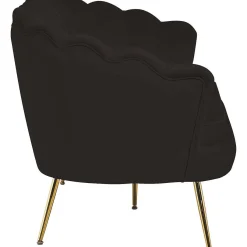 mutoni casual Muschelsofa 3-Sitzer Samt Schwarz><noscript><img width=
