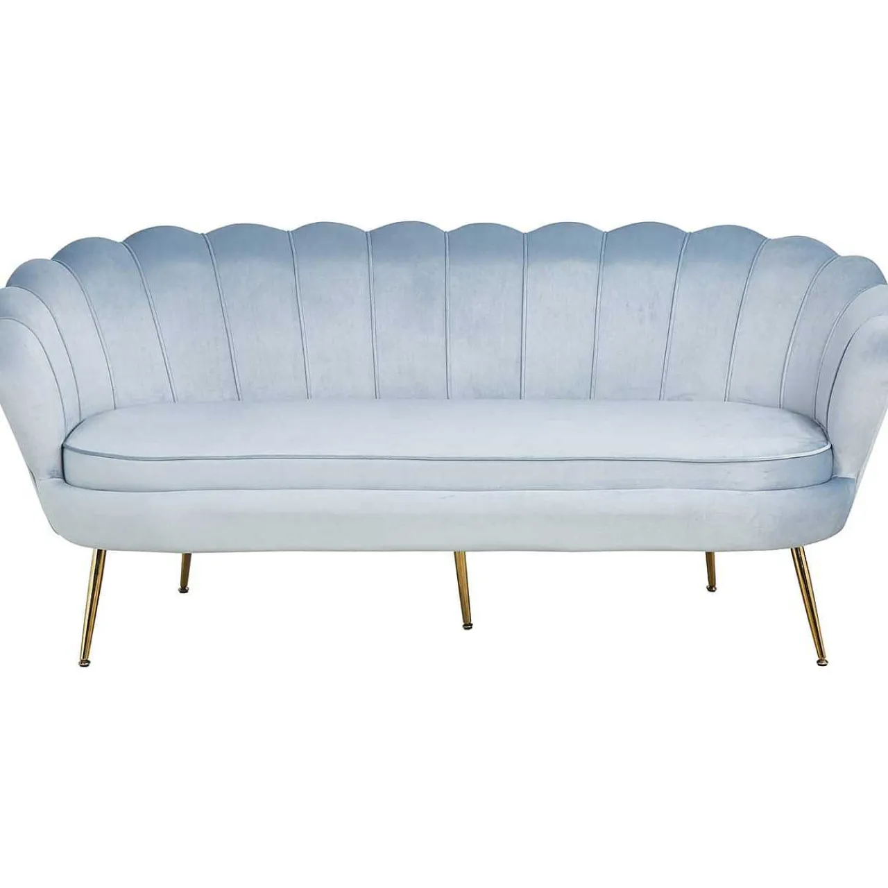 mutoni casual Muschelsofa 3-Sitzer Samt Silberblau> Stoffsofas