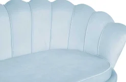 mutoni casual Muschelsofa 3-Sitzer Samt Silberblau> Stoffsofas