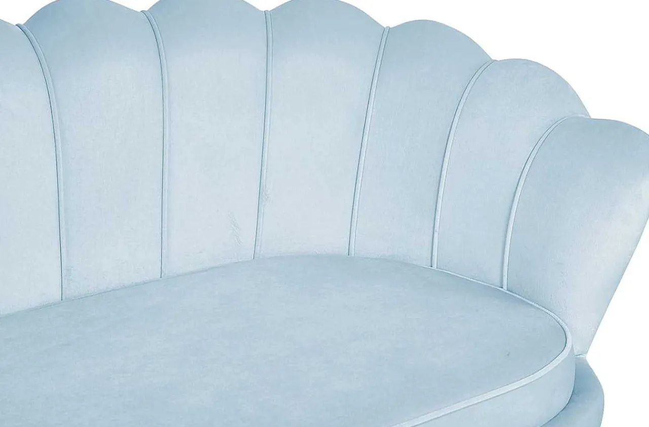 mutoni casual Muschelsofa 3-Sitzer Samt Silberblau> Stoffsofas