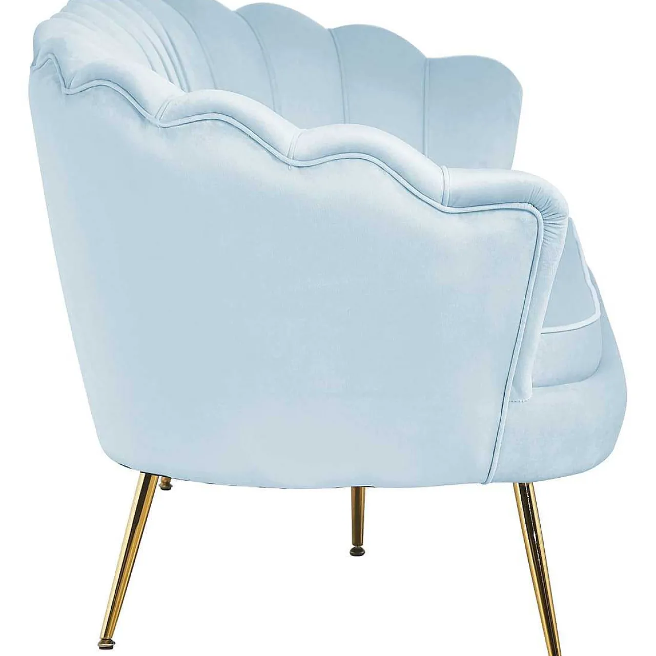 mutoni casual Muschelsofa 3-Sitzer Samt Silberblau> Stoffsofas