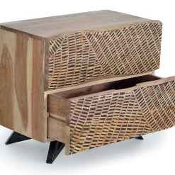 mutoni inspiration Nachttisch Akazienholz Natur 57X50><noscript><img width=