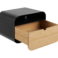mutoni scandi Nachttisch Imogen Stahl Schwarz Natur 35X25> Schlafzimmer