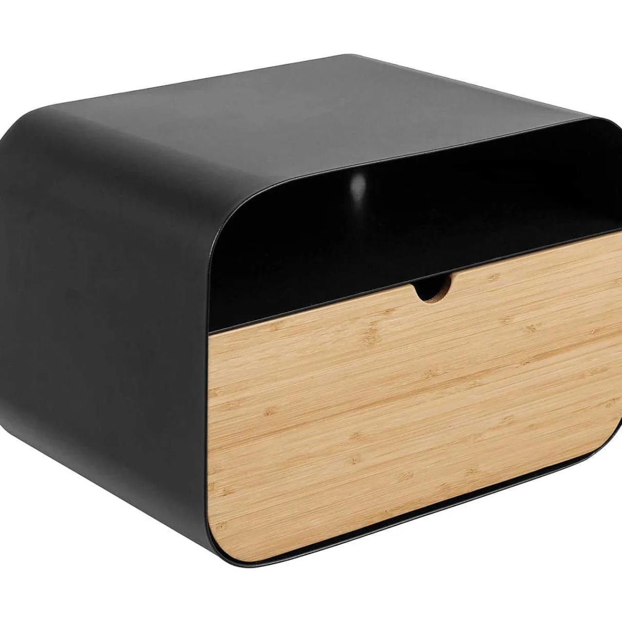 mutoni scandi Nachttisch Imogen Stahl Schwarz Natur 35X25> Schlafzimmer