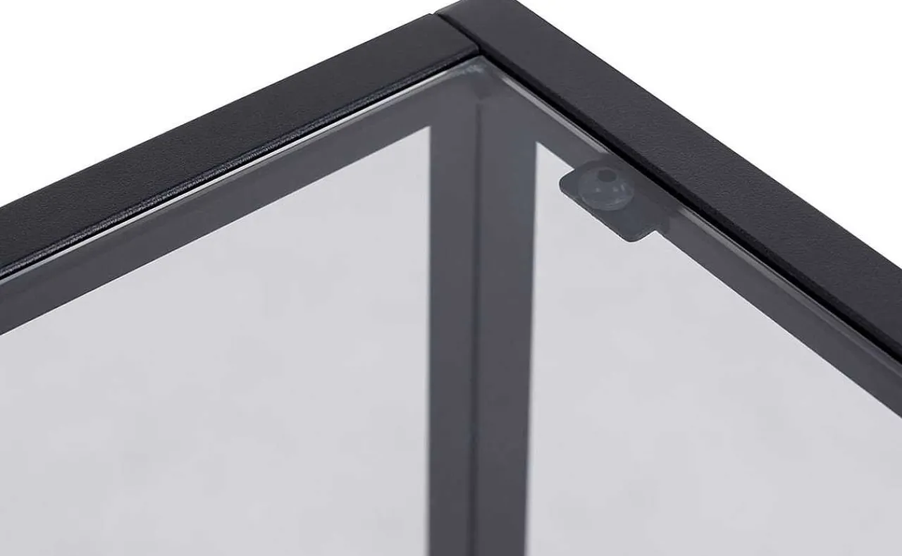 mutoni scandi Nachttisch Randall Glas Schwarz 40X35> Schlafzimmer