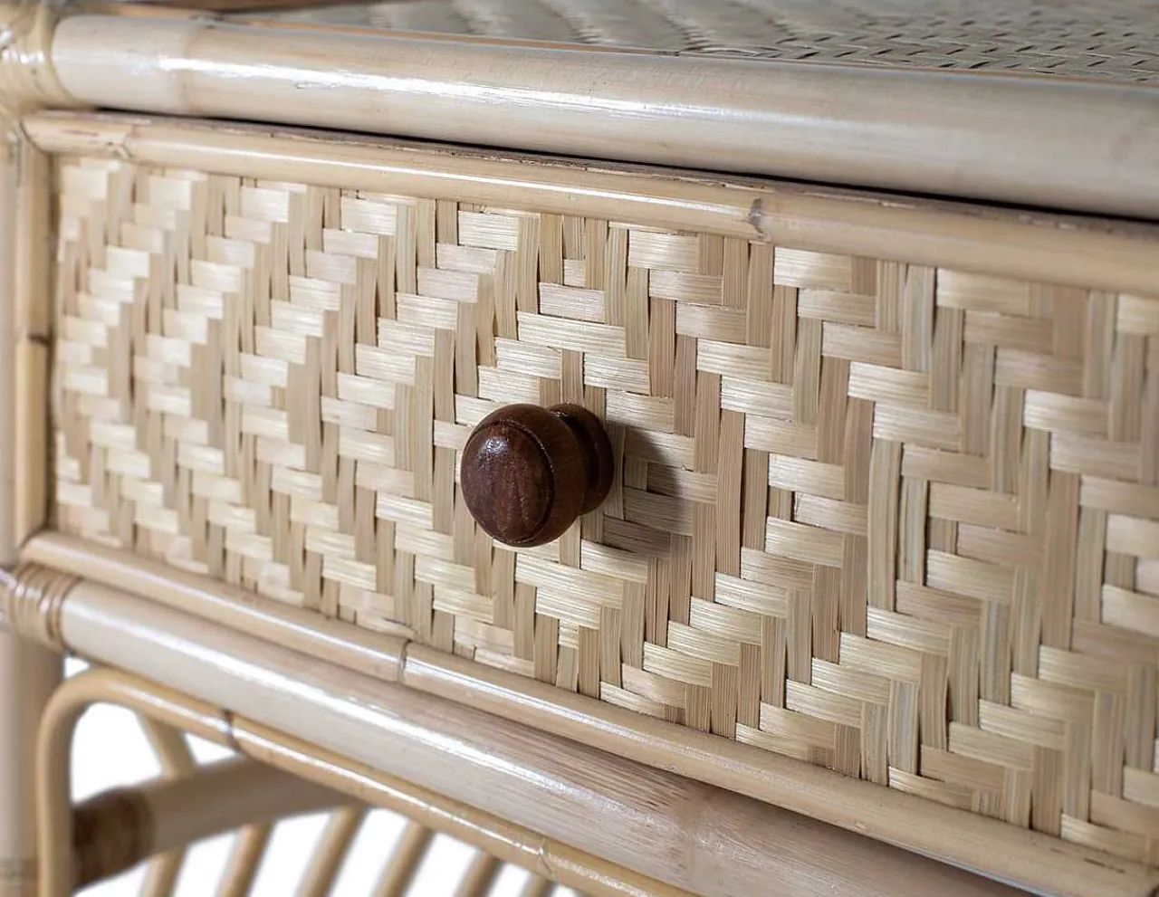 mutoni inspiration Nachttisch Sita Naturrattan 50X60> Schlafzimmer