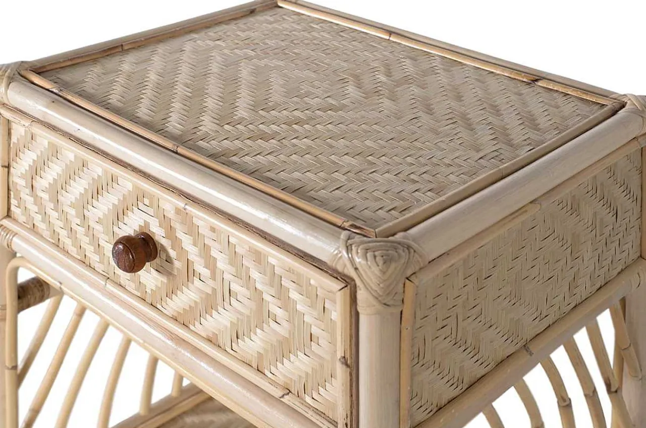 mutoni inspiration Nachttisch Sita Naturrattan 50X60> Schlafzimmer