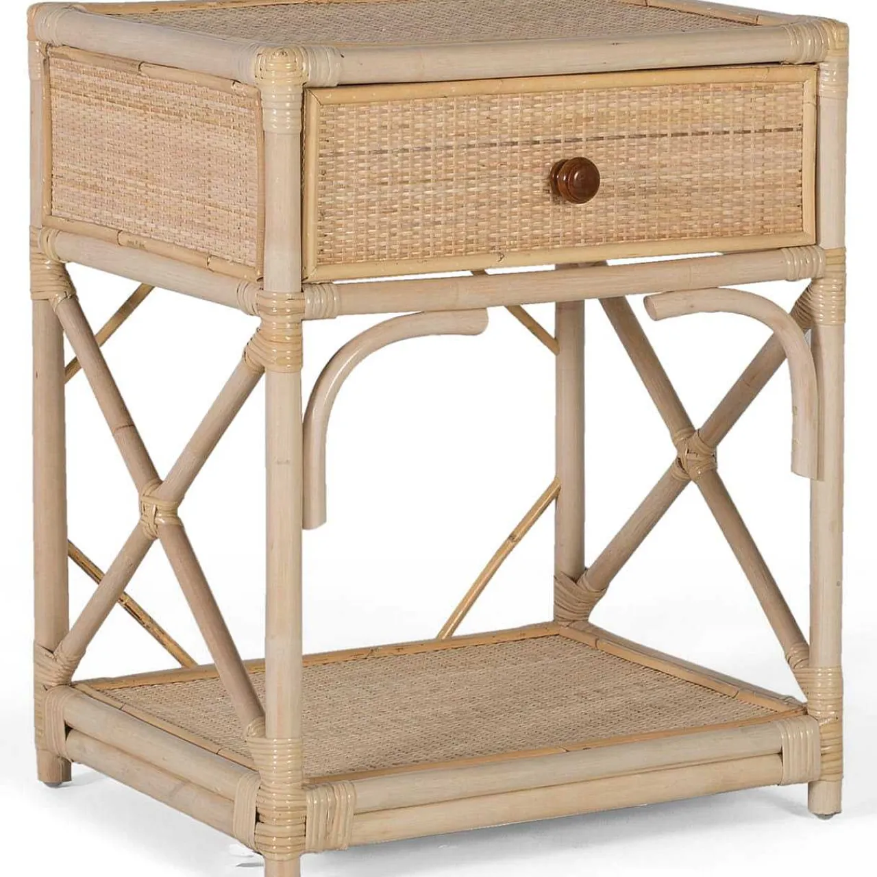 mutoni inspiration Nachttisch Sita Naturrattan 50X60> Schlafzimmer