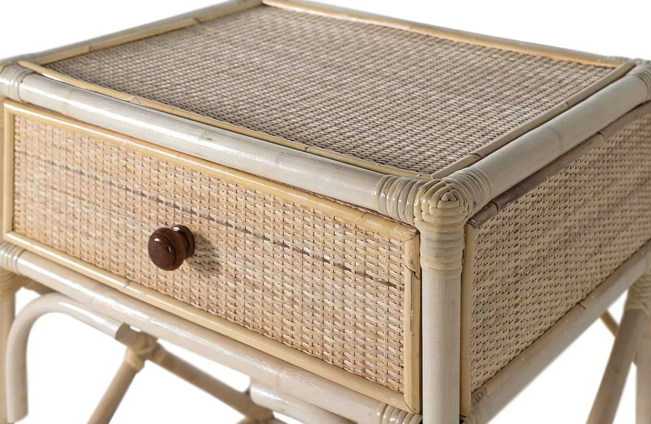 mutoni inspiration Nachttisch Sita Naturrattan 50X60> Schlafzimmer
