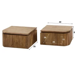 mutoni industrial Nachttisch Wave L/R Mango Sand (2Er-Set)><noscript><img width=