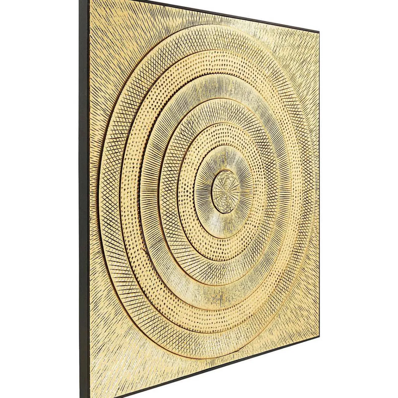 KARE Design Objektbild Art Circle Gold 120X120> Ölbilder