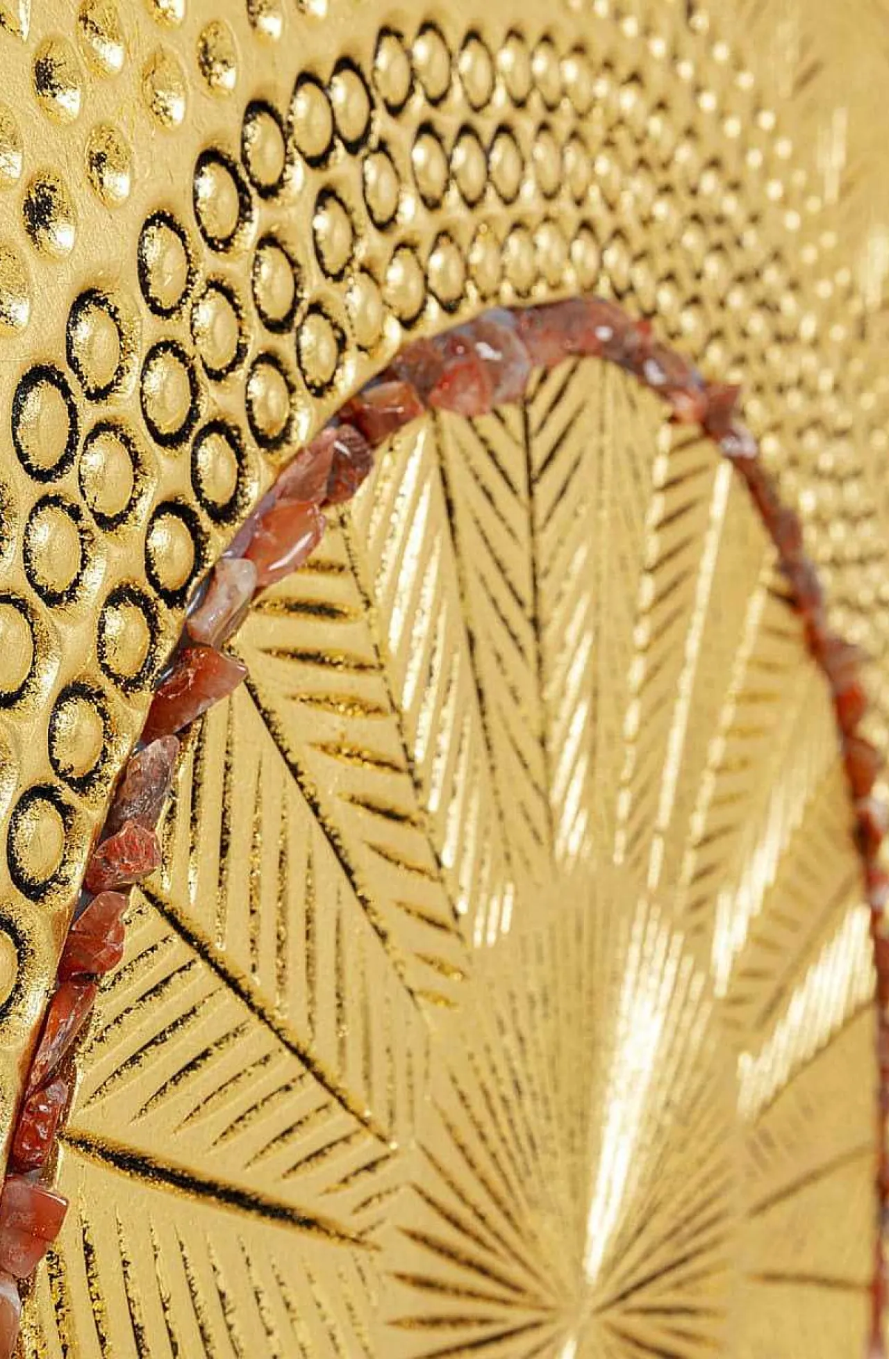 KARE Design Objektbild Art Geometric Circle Gold 120X120> Ölbilder