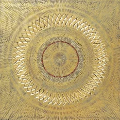 KARE Design Objektbild Art Geometric Circle Gold 120X120><noscript><img width=