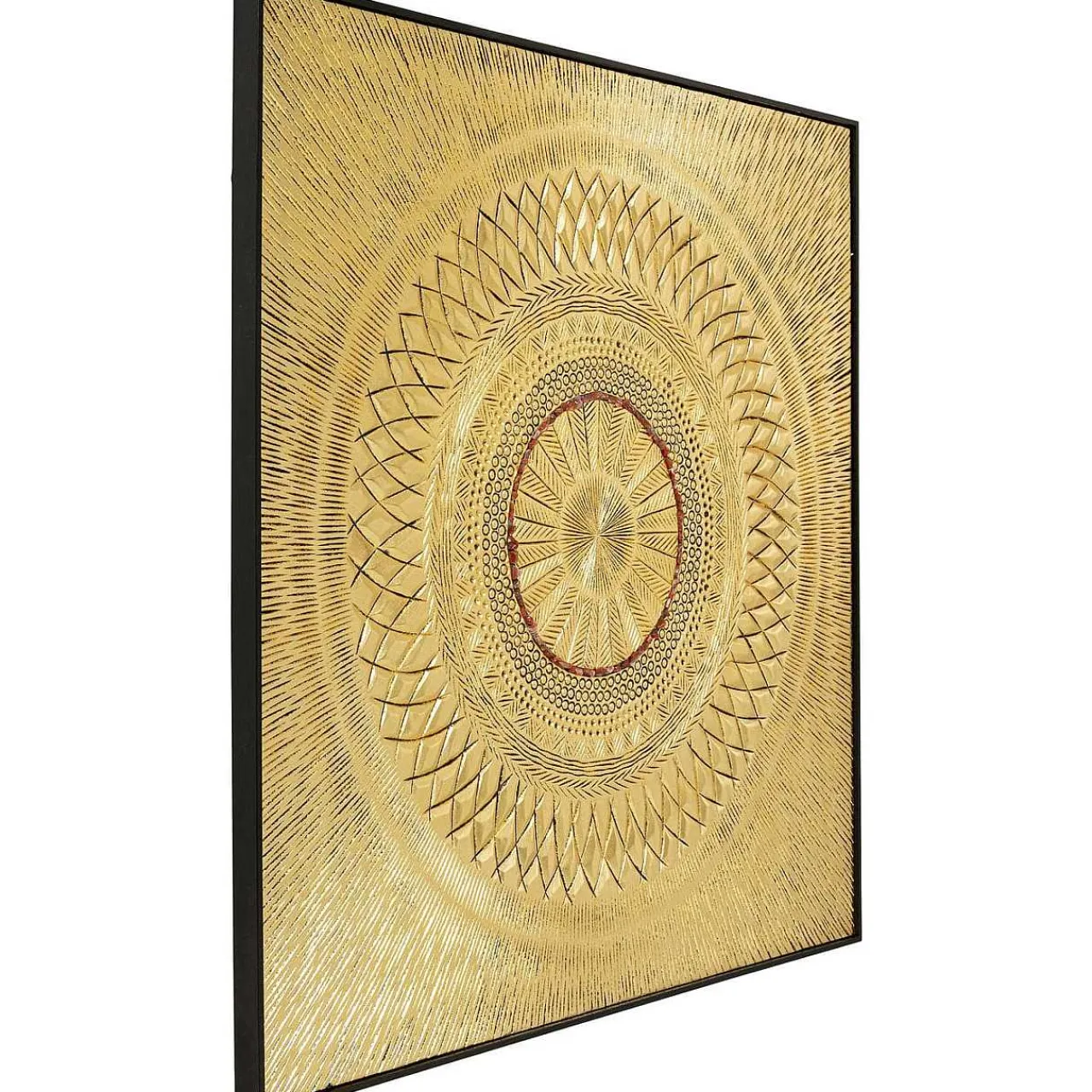 KARE Design Objektbild Art Geometric Circle Gold 120X120> Ölbilder