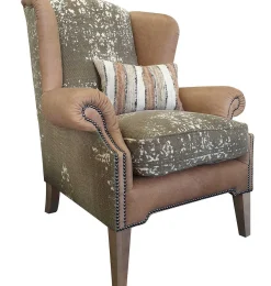tetrad Ohrensessel Montana Bagru Khaki Atacama Nutmeg (Inkl. Kissen)> Ohrensessel