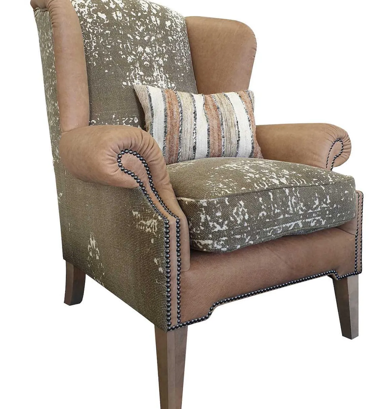 tetrad Ohrensessel Montana Bagru Khaki Atacama Nutmeg (Inkl. Kissen)> Ohrensessel