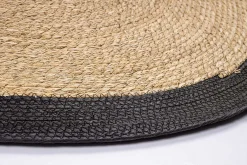 mutoni lifestyle Outdoor Teppich Zahra Natur-Schwarz Rund 120> Outdoorteppiche