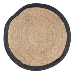 mutoni lifestyle Outdoor Teppich Zahra Natur-Schwarz Rund 120> Outdoorteppiche