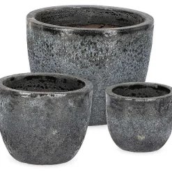 mutoni lifestyle Pflanzentopf Duyen Anthrazit (3Er-Set)><noscript><img width=