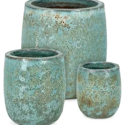 mutoni lifestyle Pflanzentopf Duyen Grun Hoch (3Er-Set)><noscript><img width=