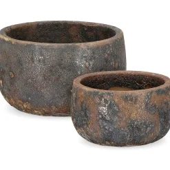 mutoni lifestyle Pflanzentopf Duyen Rusty (2Er-Set)> Gartenvasen Und Pflanzkübel
