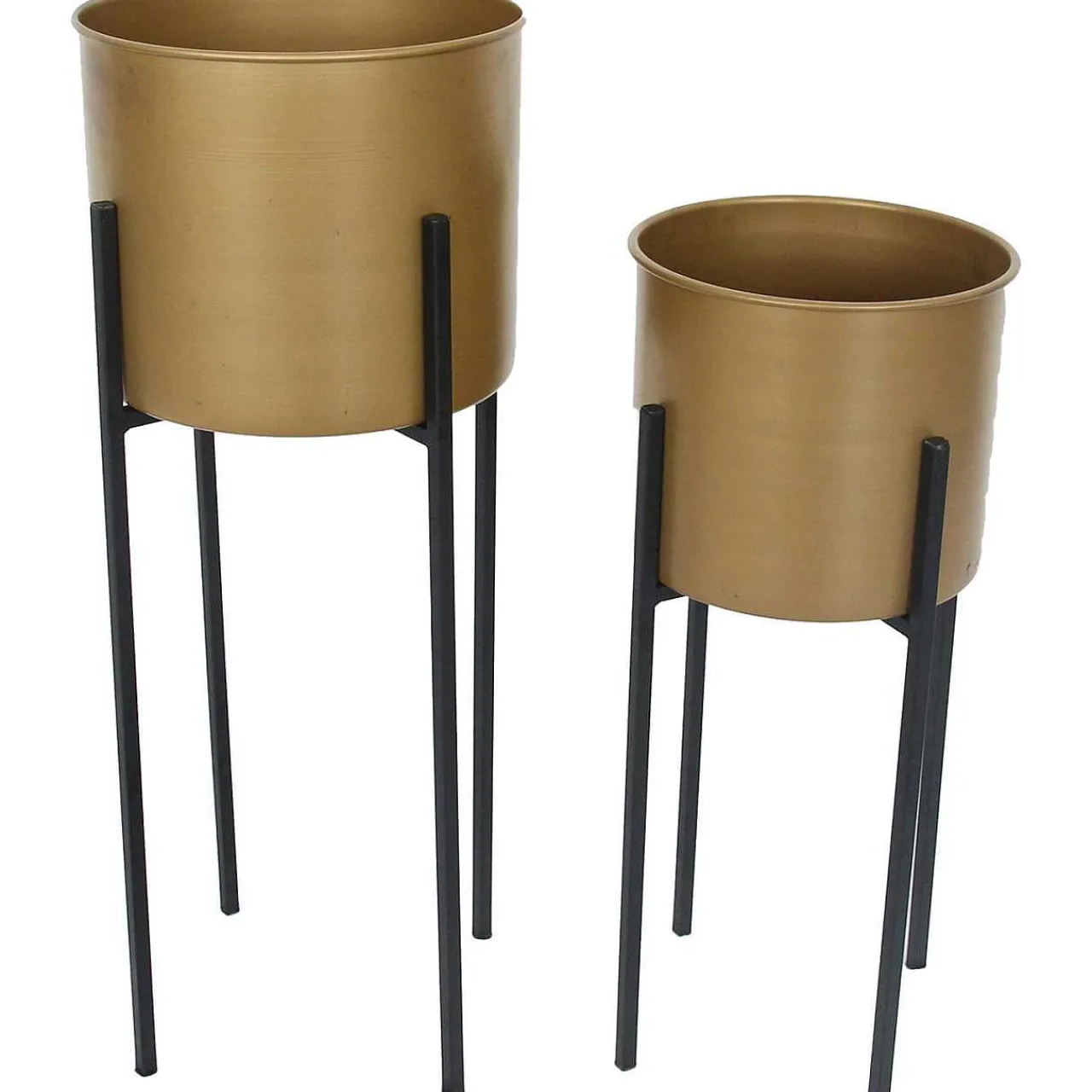 mutoni pleasure Pflanzstander Dempo Schmiedeeisen Gold (2-Er Set)> Gartendeko
