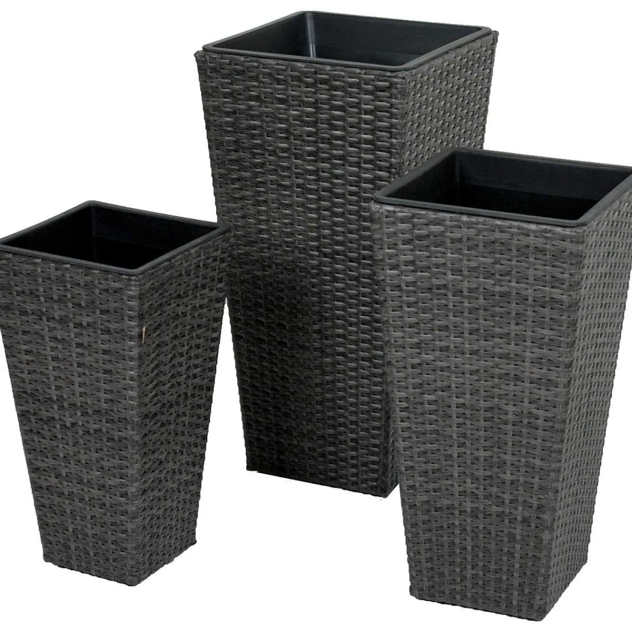 mutoni pleasure Pflanztopf Camelia Dunkelgrau (3-Er Set)> Gartenvasen Und Pflanzkübel