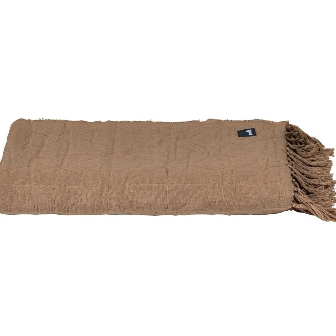 mutoni living Plaid Jaydi Baumwolle Gesteppt Braun 130X170> Tagesdecken & Plaids