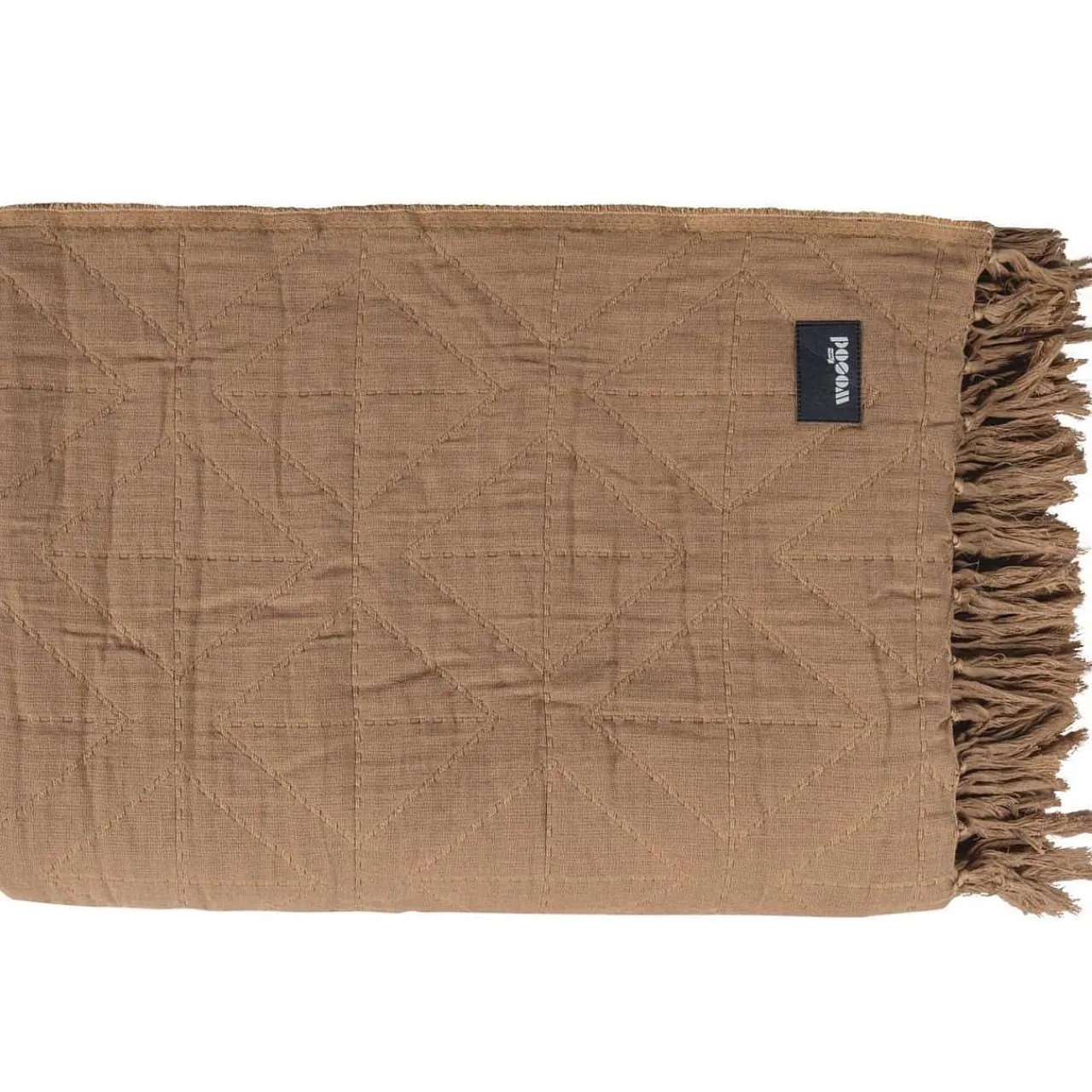mutoni living Plaid Jaydi Baumwolle Gesteppt Braun 130X170> Tagesdecken & Plaids