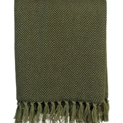 mutoni living Plaid Olivgrun 140X190> Tagesdecken & Plaids