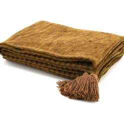 By-Boo Plaid Sirun Mustard 170X130> Tagesdecken & Plaids