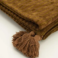 By-Boo Plaid Sirun Mustard 170X130> Tagesdecken & Plaids