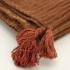 By-Boo Plaid Sirun Terracotta 170X130> Tagesdecken & Plaids