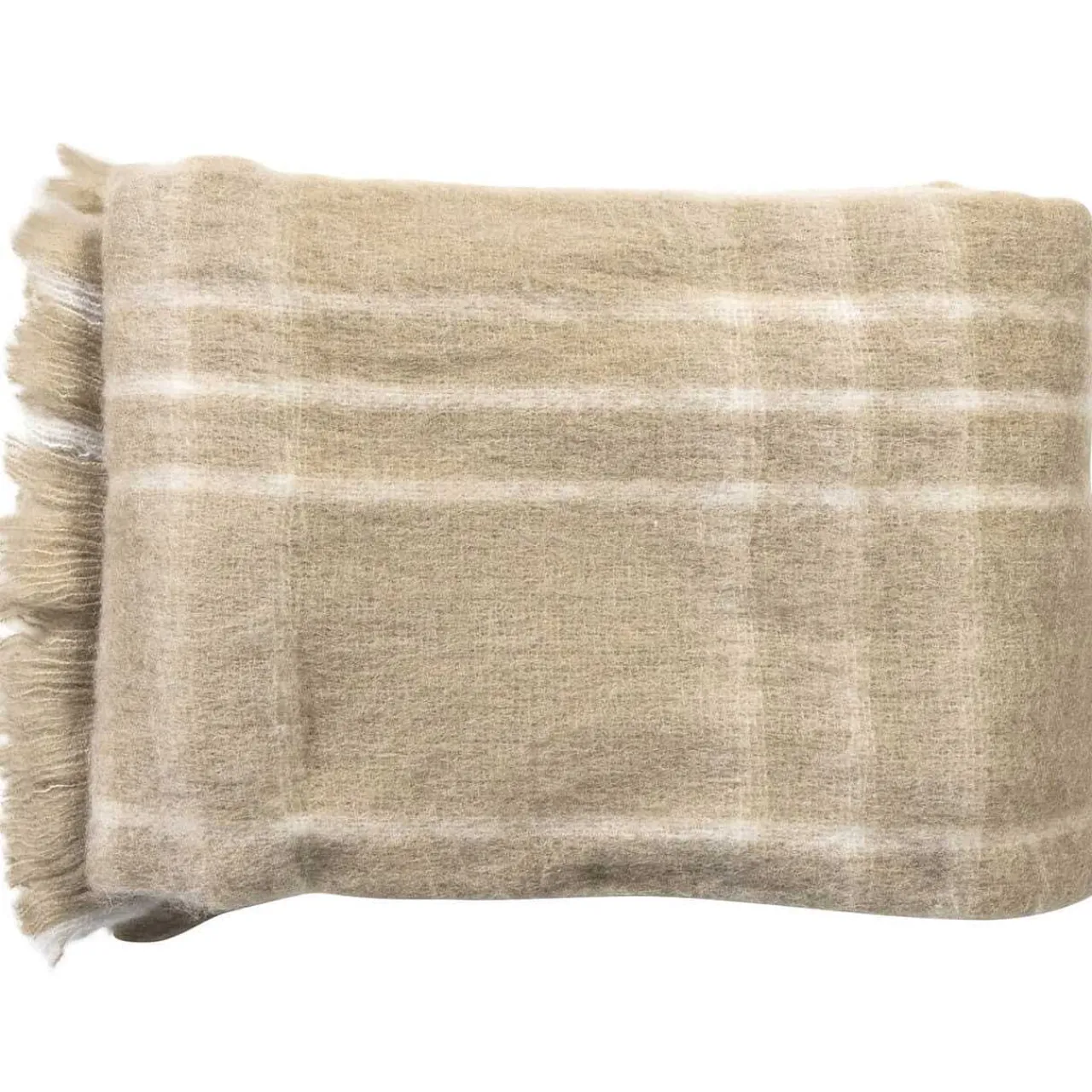 mutoni living Plaid Winter Sand/Offwhite 130X170> Tagesdecken & Plaids